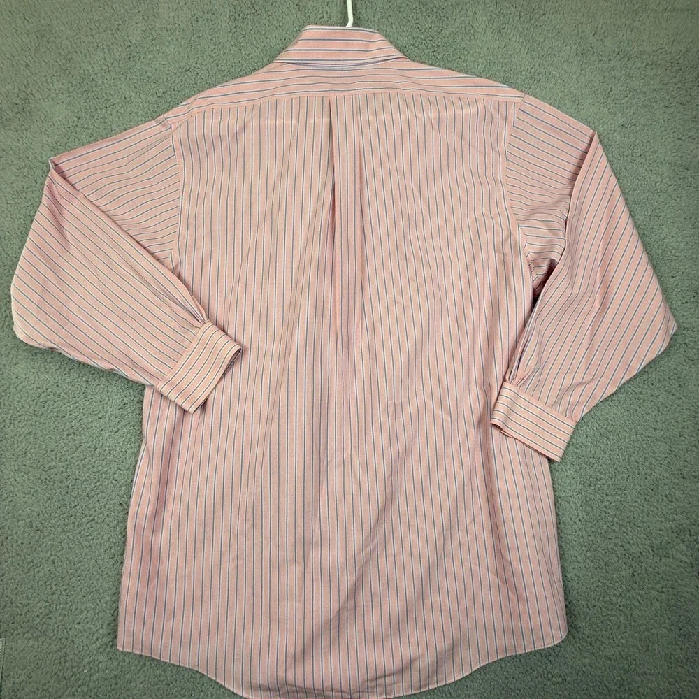 Brooks Brothers Mens Striped Button Down Shirt Slim Fit‎ Non Iron Dress Shirt